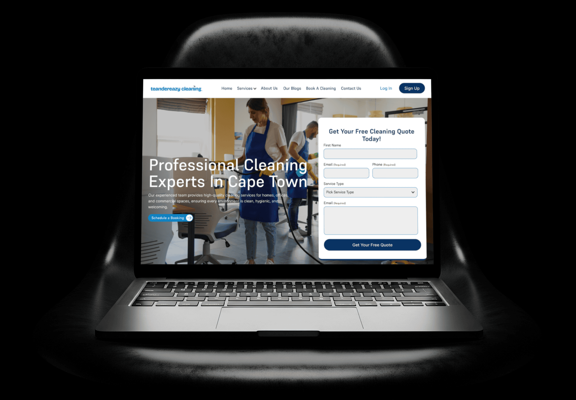 Laptop Screen Mockup - Dark Chair Presentation Template